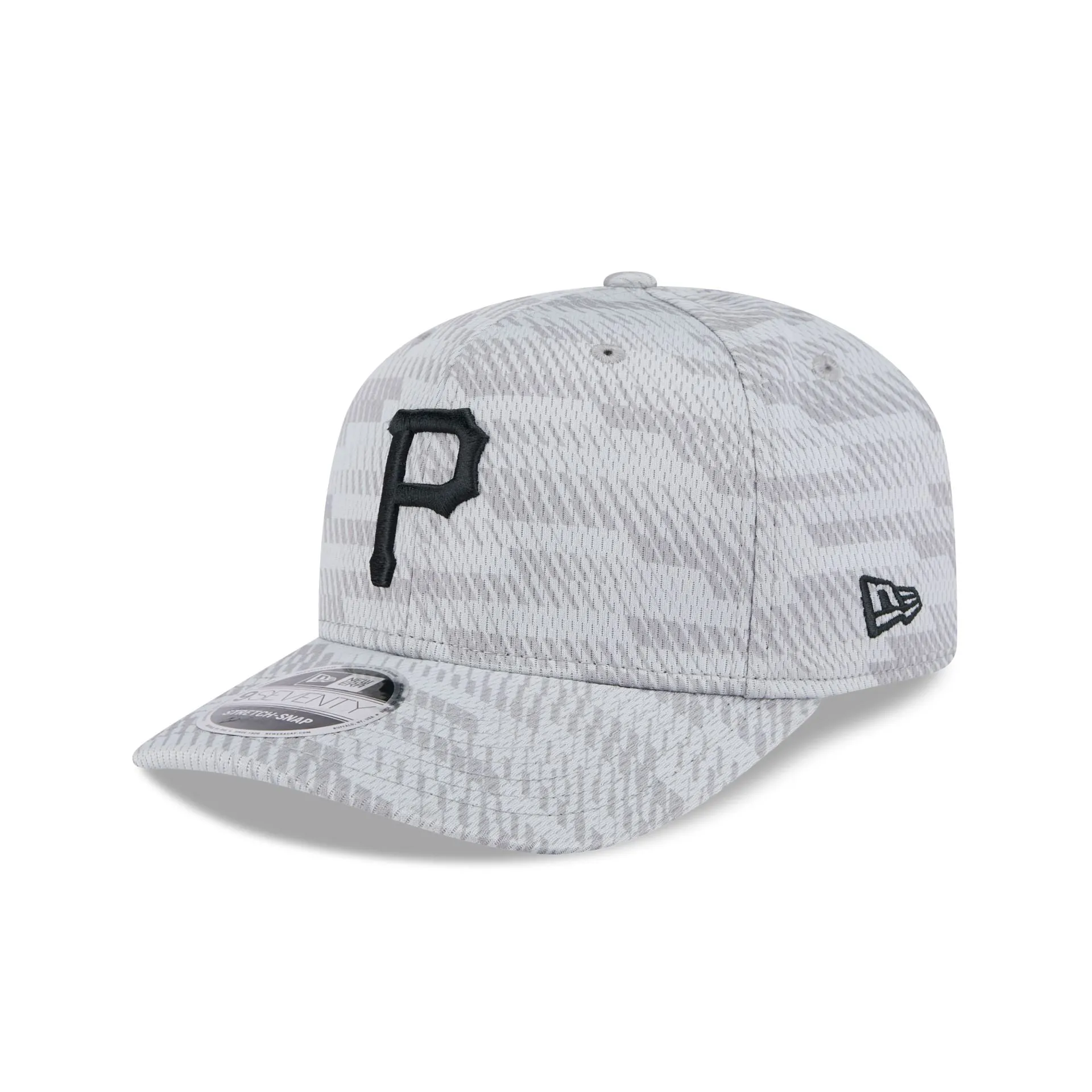 Pittsburgh Pirates 2025 Clubhouse Gray 9SEVENTY Stretch-Snap Hat sold by New Era product image thumbnail 3