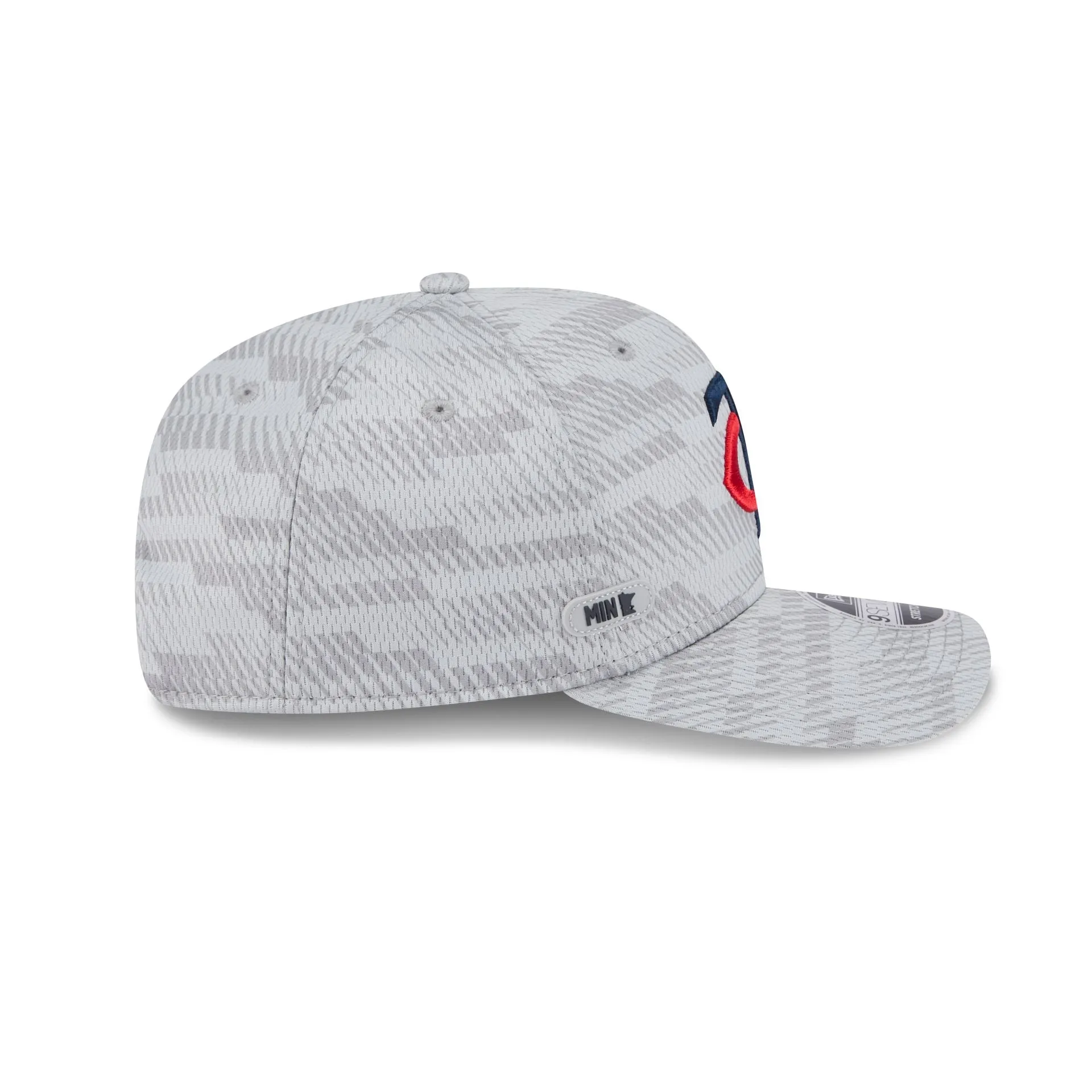 Minnesota Twins 2025 Clubhouse Gray 9SEVENTY Stretch-Snap Hat sold by New Era product image thumbnail 4