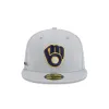 Milwaukee Brewers 2025 Clubhouse Gray 59FIFTY Fitted Hat sold by New Era