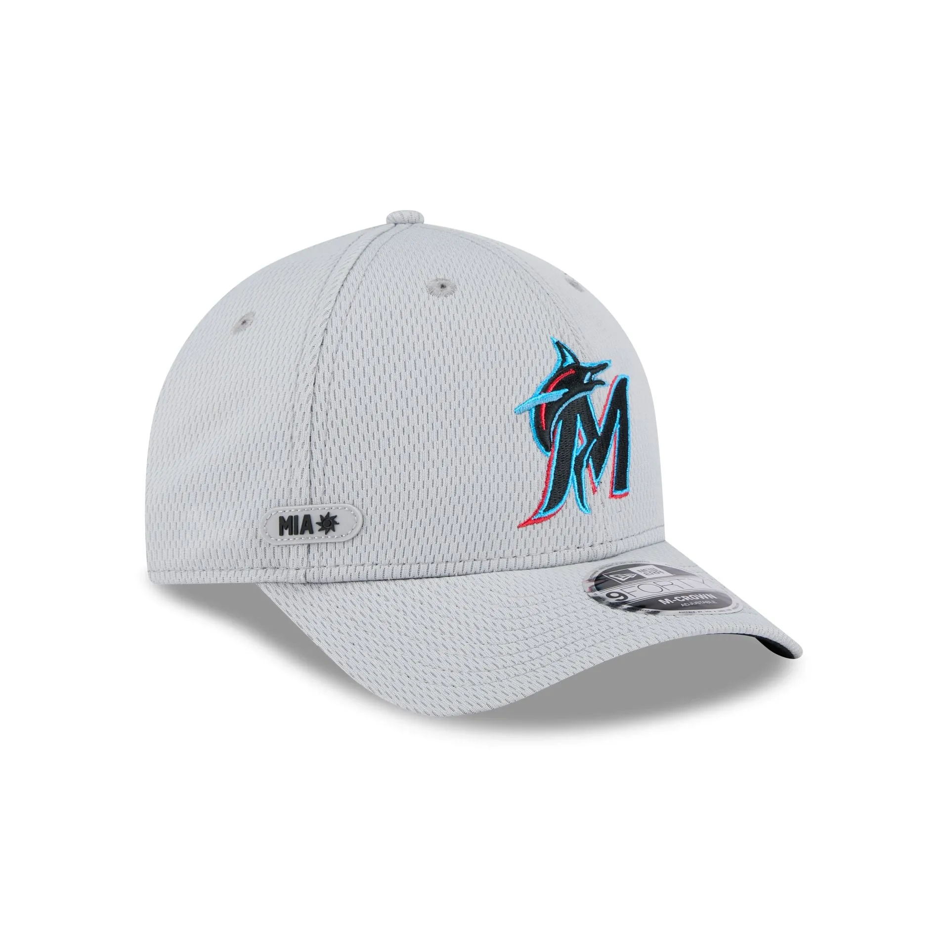 Miami Marlins 2025 Clubhouse Gray 9FORTY M-Crown Snapback Hat sold by New Era