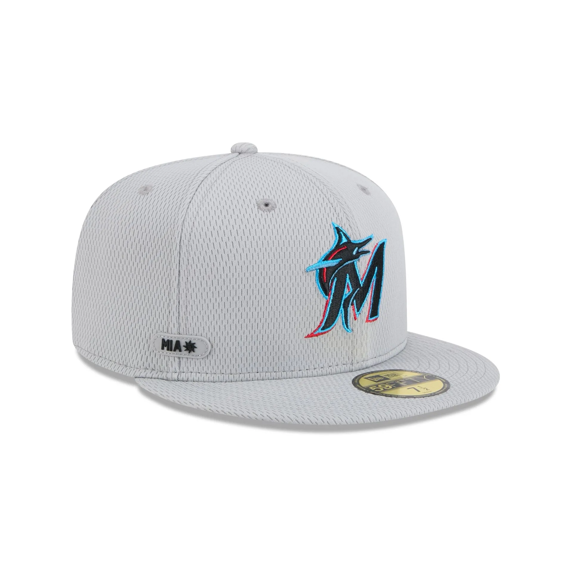Miami Marlins 2025 Clubhouse Gray 59FIFTY Fitted Hat sold by New Era