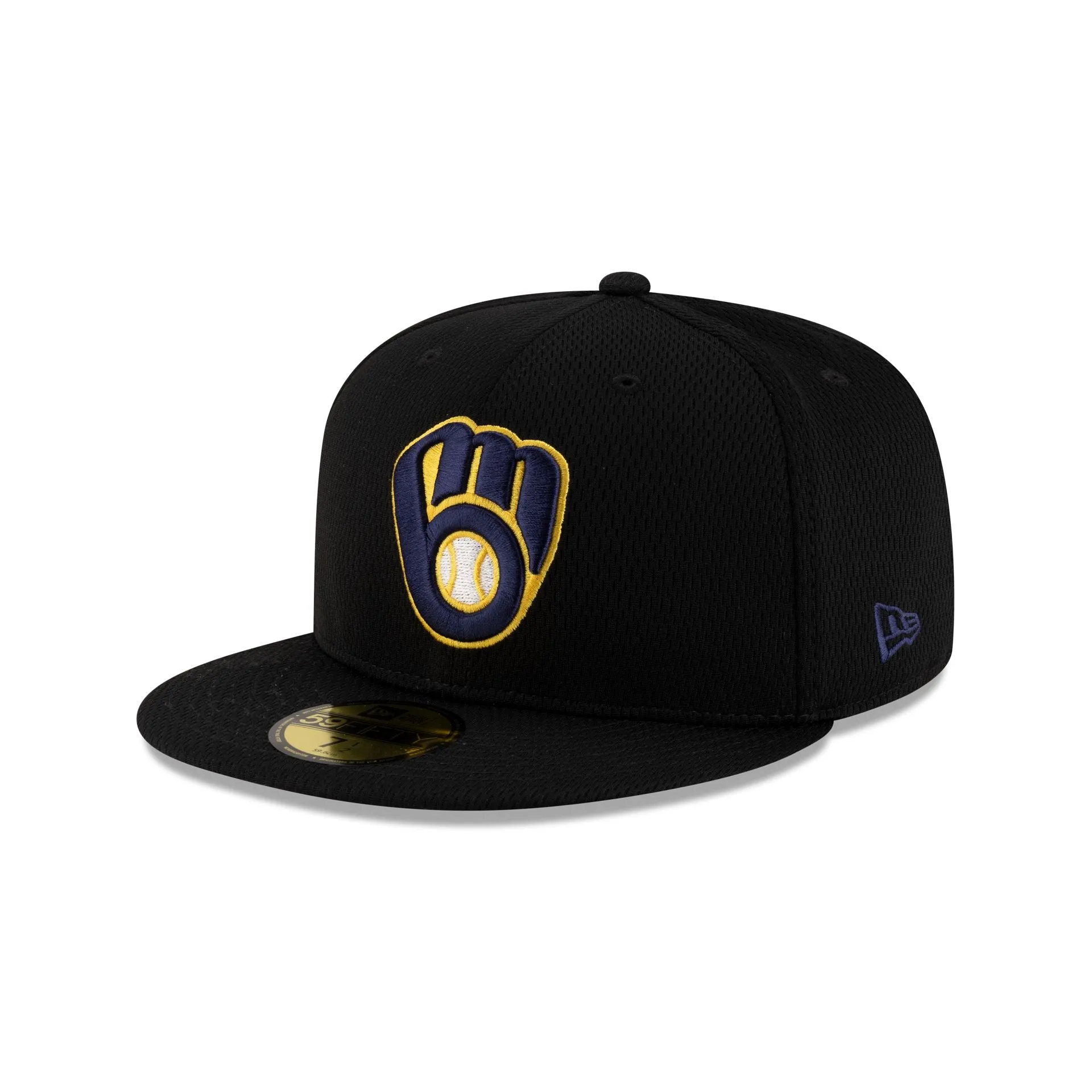 Milwaukee Brewers 2025 Clubhouse Black 59FIFTY Fitted Hat sold by New Era
