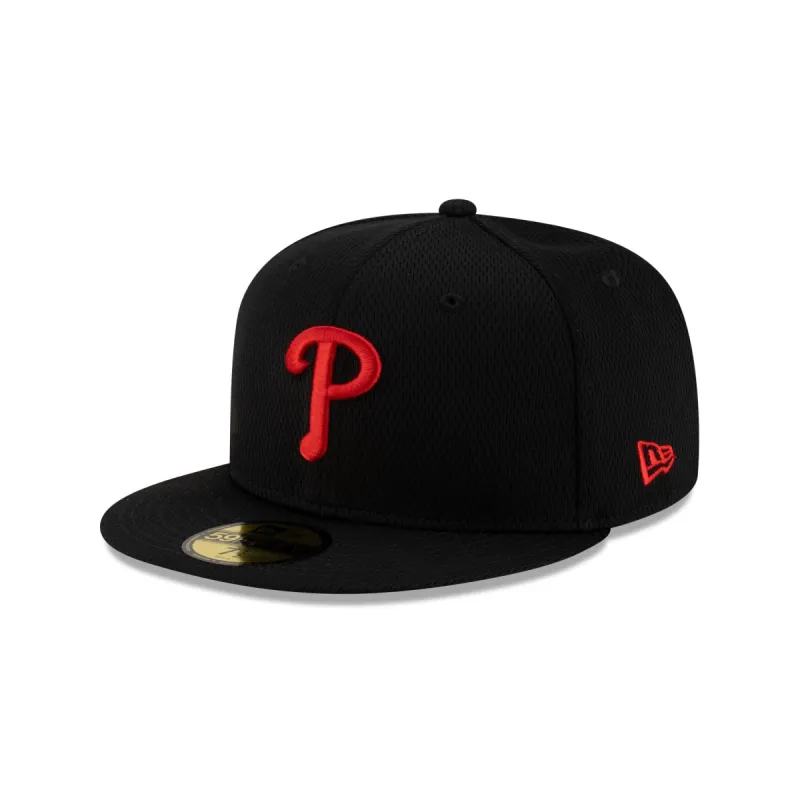 Philadelphia Phillies 2025 Clubhouse Black 59FIFTY Fitted Hat sold by New Era