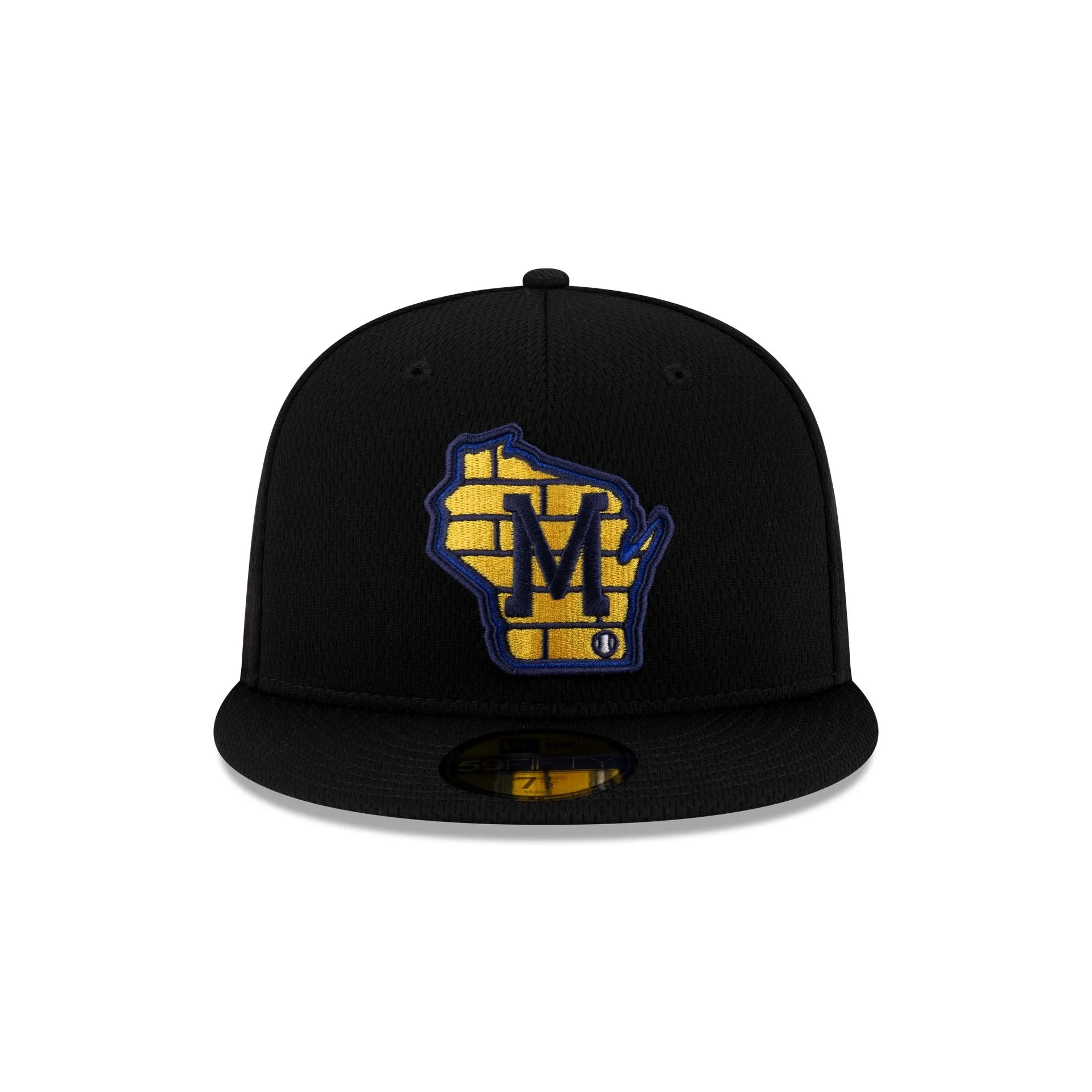 Milwaukee Brewers 2025 Clubhouse Alt Black 59FIFTY Fitted Hat sold by New Era product image thumbnail 2