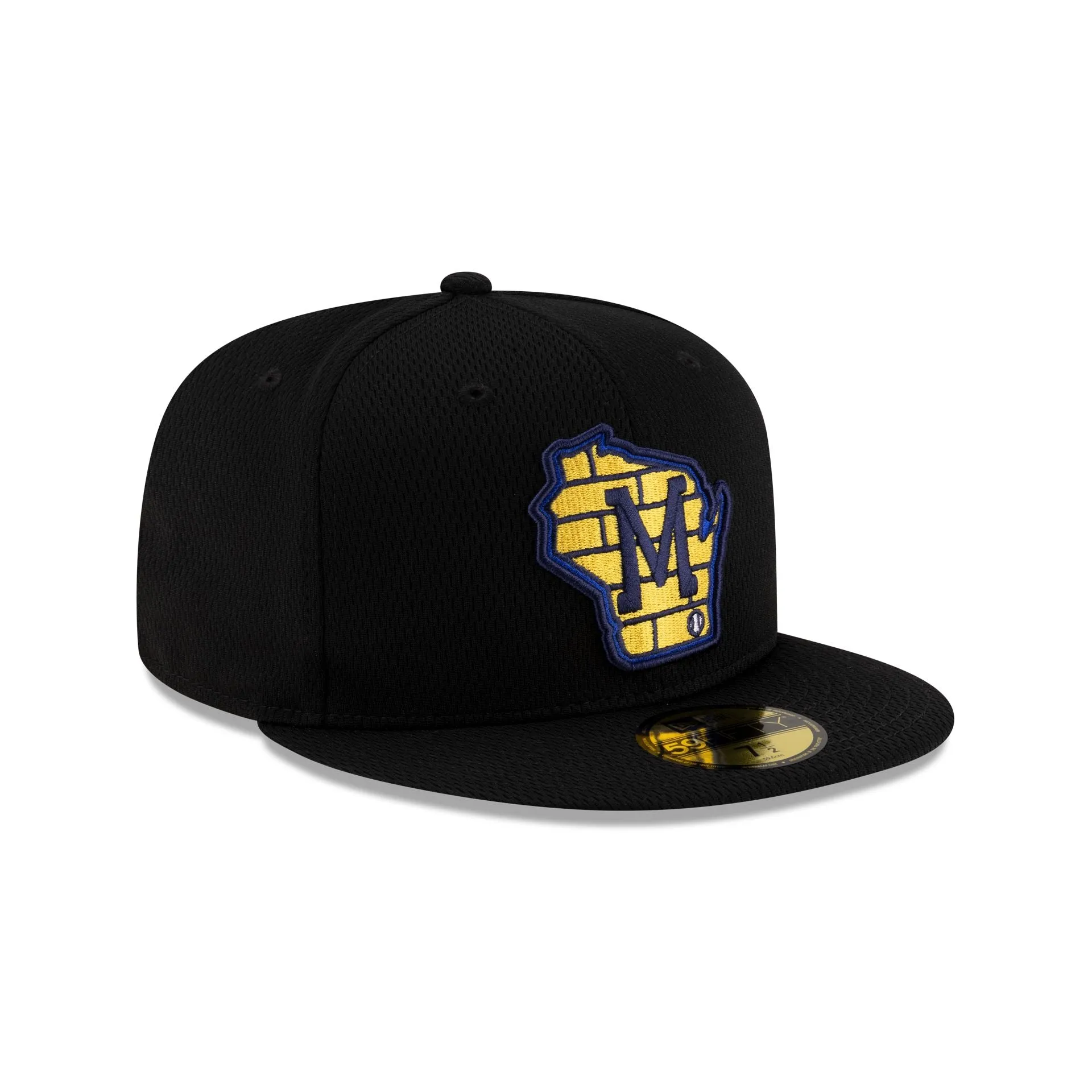 Milwaukee Brewers 2025 Clubhouse Alt Black 59FIFTY Fitted Hat sold by New Era product image thumbnail 3
