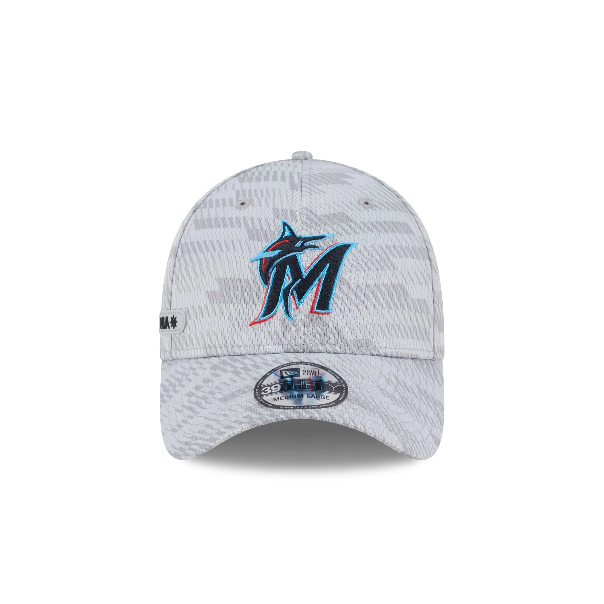 Miami Marlins 2025 Clubhouse Gray 39THIRTY Stretch Fit sold by New Era product image thumbnail 2