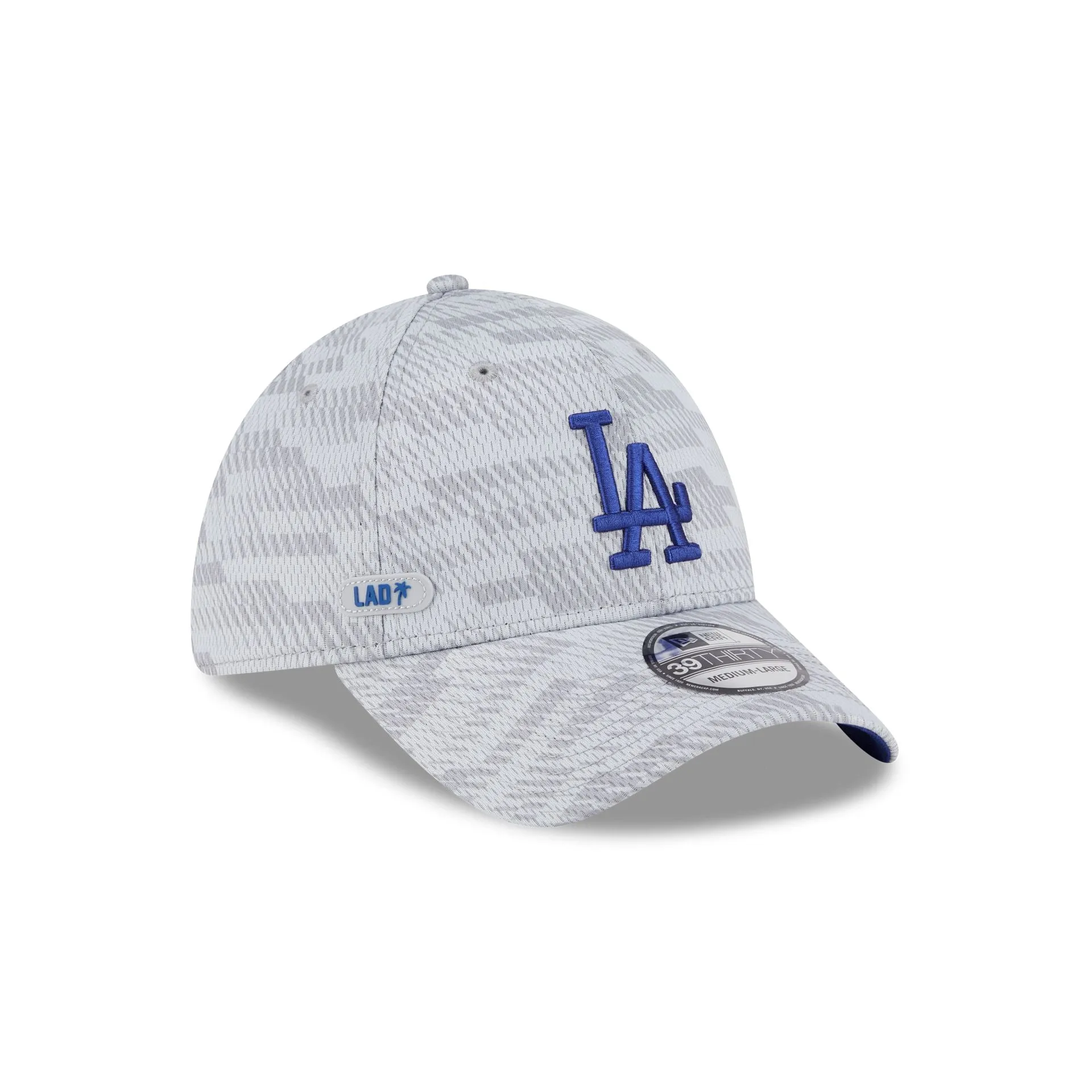 Los Angeles Dodgers 2025 Clubhouse Gray 39THIRTY Stretch Fit sold by New Era