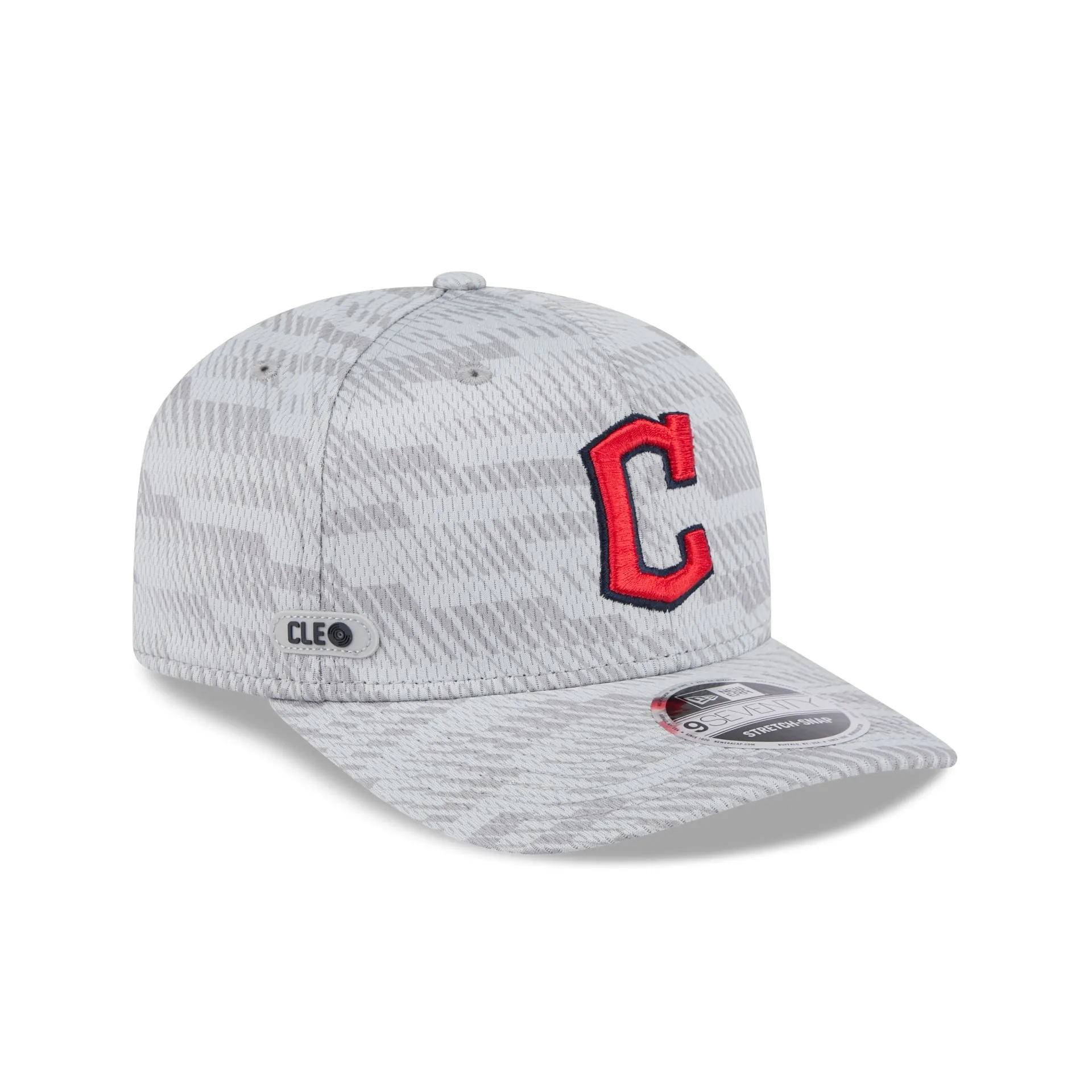 Cleveland Guardians 2025 Clubhouse Gray 9SEVENTY Stretch-Snap Hat sold by New Era