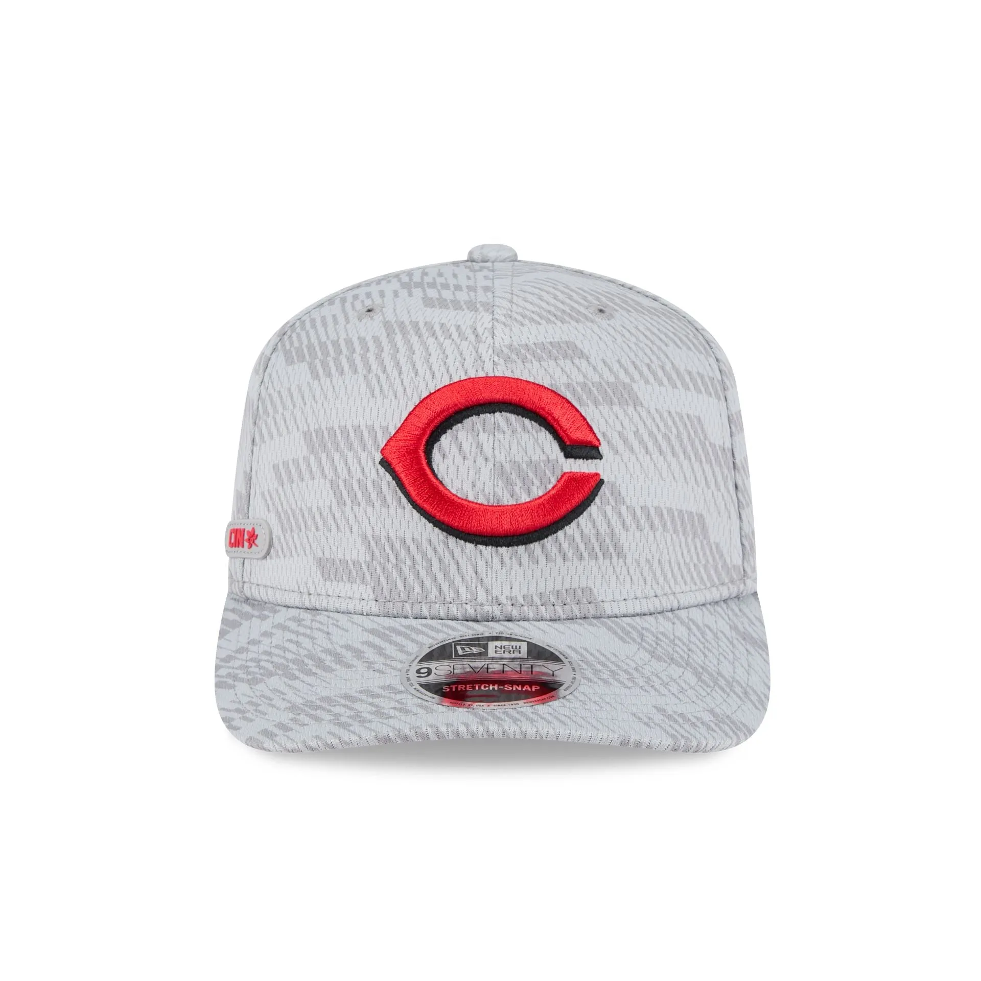 Cincinnati Reds 2025 Clubhouse Gray 9SEVENTY Stretch-Snap Hat sold by New Era product image thumbnail 2