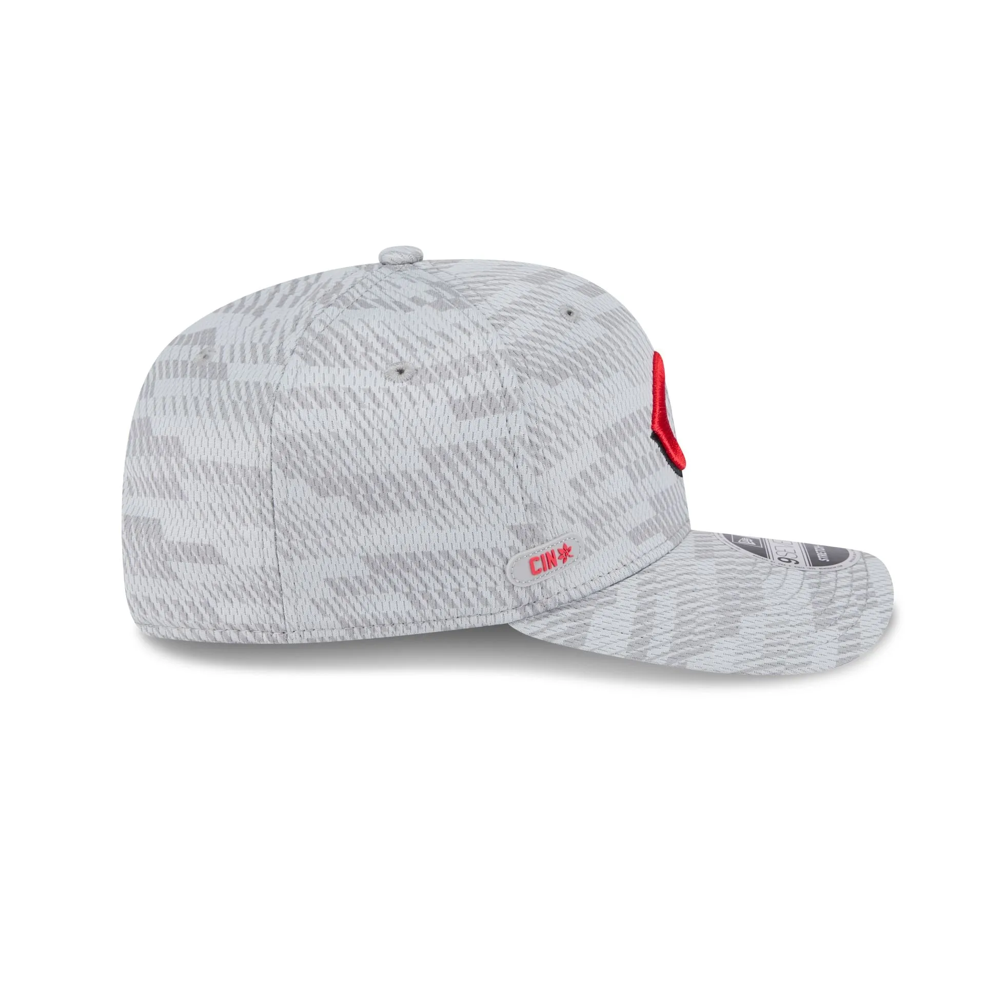 Cincinnati Reds 2025 Clubhouse Gray 9SEVENTY Stretch-Snap Hat sold by New Era product image thumbnail 4