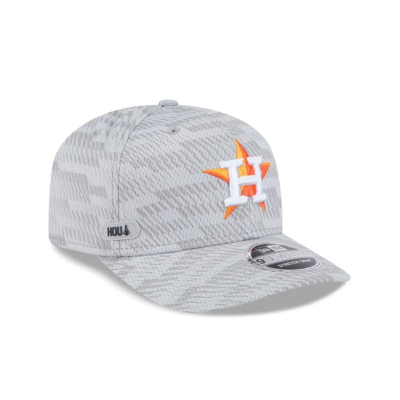 Houston Astros 2025 Clubhouse Gray 9SEVENTY Stretch-Snap Hat sold by New Era