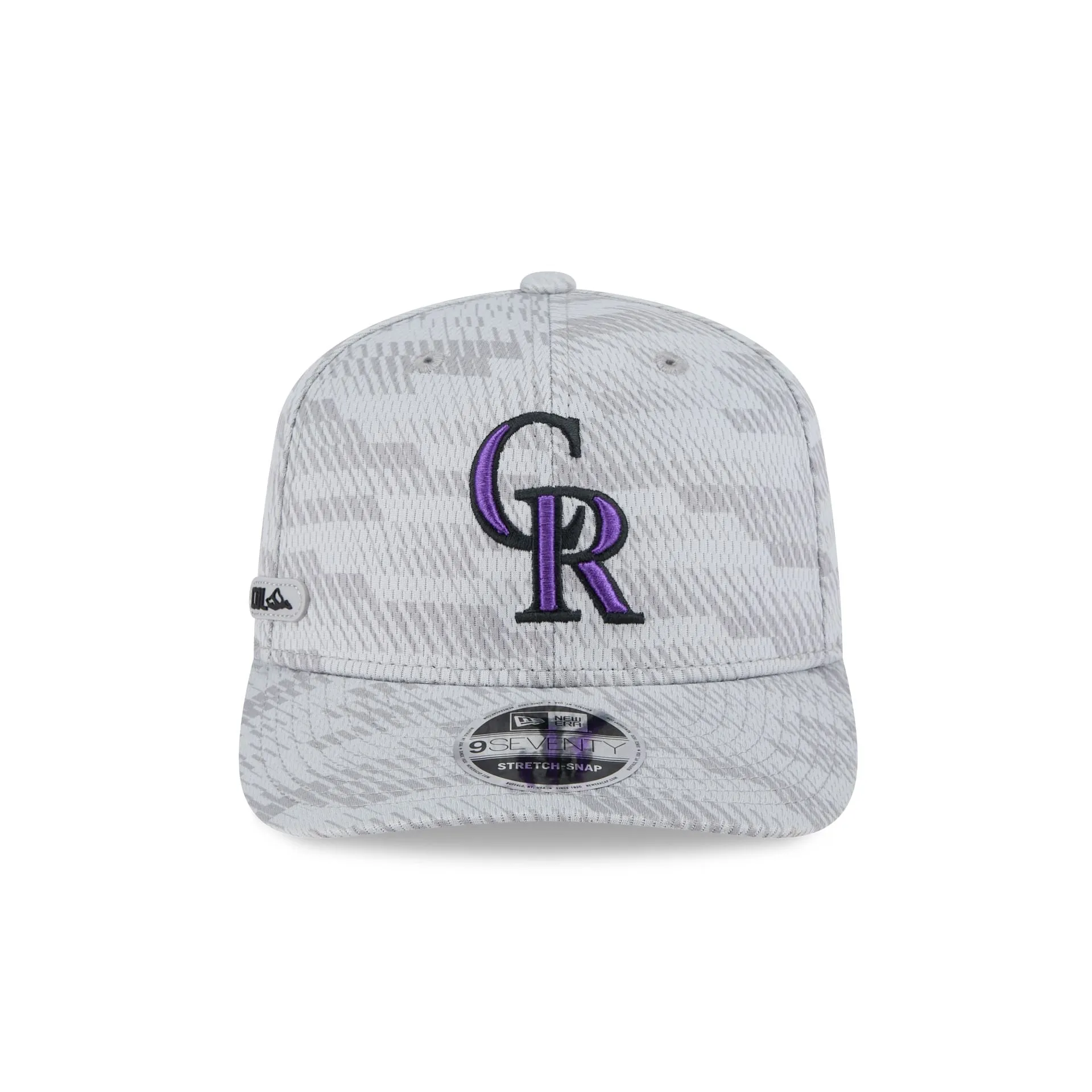 Colorado Rockies 2025 Clubhouse Gray 9SEVENTY Stretch-Snap Hat sold by New Era product image thumbnail 2