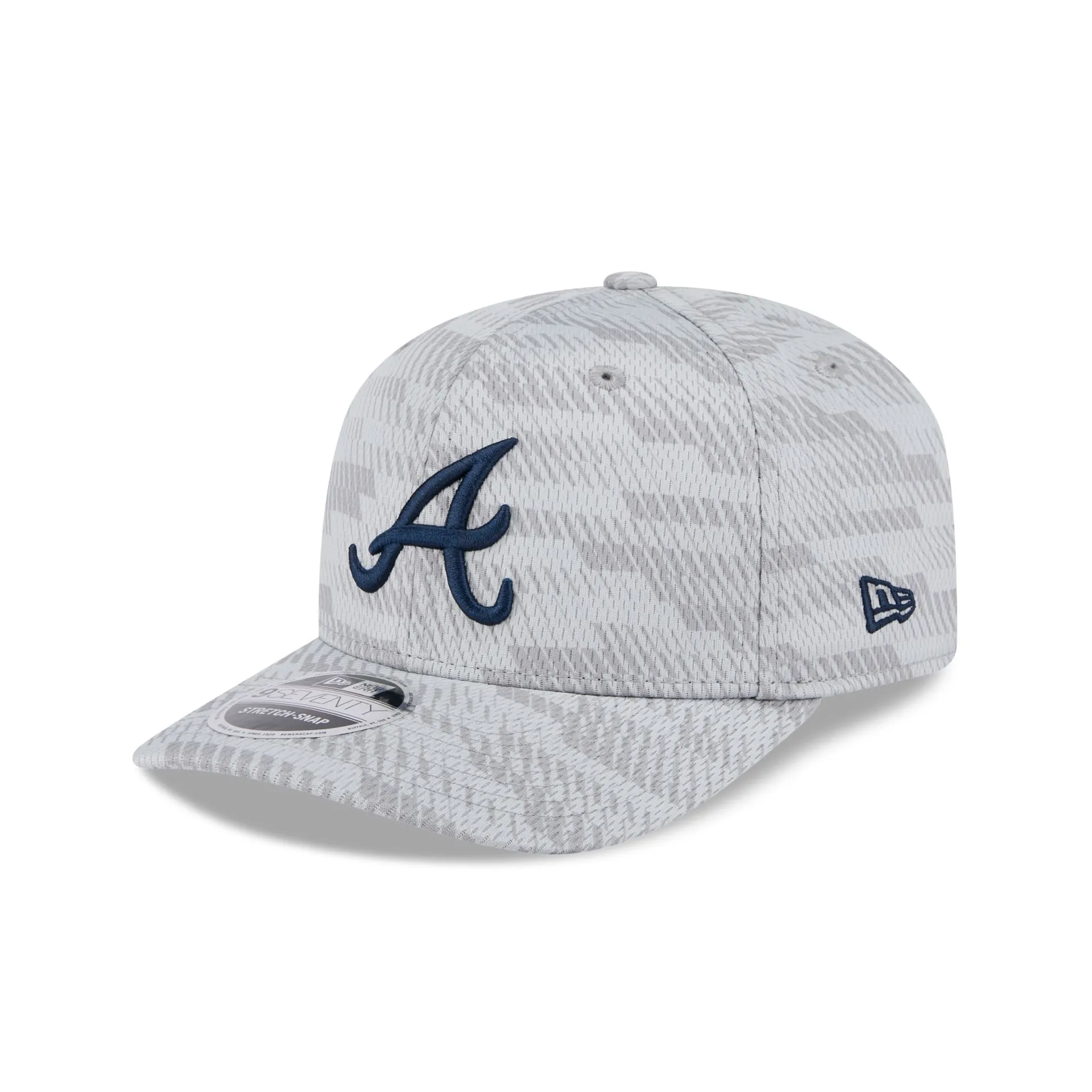 Atlanta Braves 2025 Clubhouse Gray 9SEVENTY Stretch-Snap Hat sold by New Era product image thumbnail 3