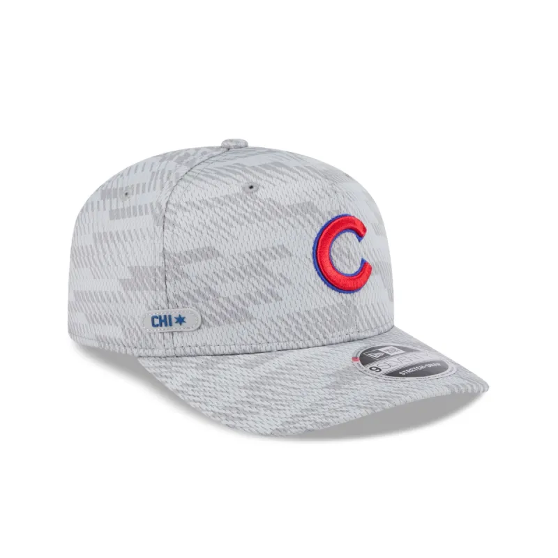 Chicago Cubs 2025 Clubhouse Gray 9SEVENTY Stretch-Snap Hat sold by New Era