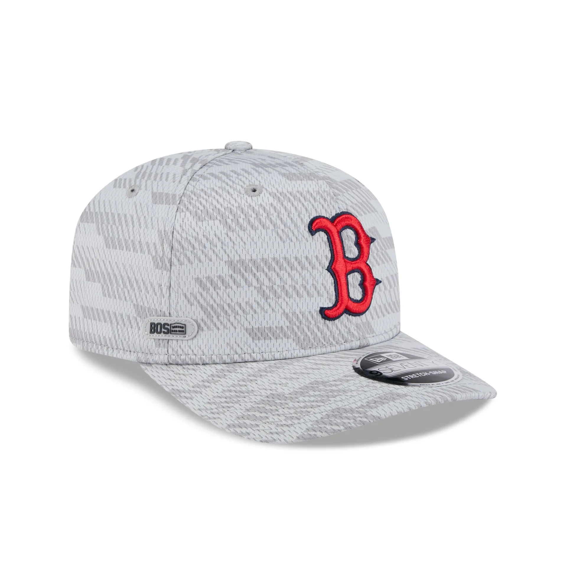 Boston Red Sox 2025 Clubhouse Gray 9SEVENTY Stretch-Snap Hat sold by New Era