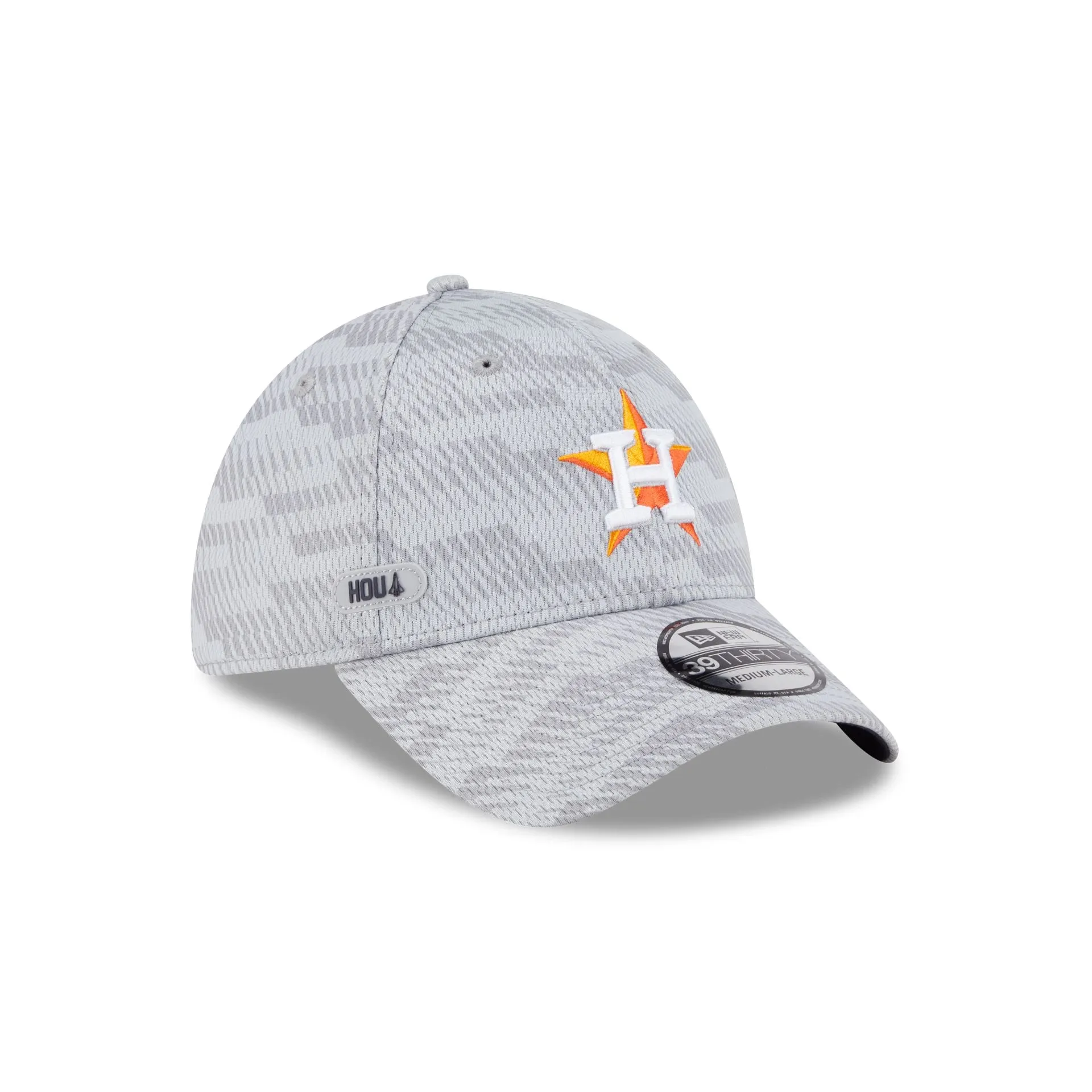 Houston Astros 2025 Clubhouse Gray 39THIRTY Stretch Fit sold by New Era