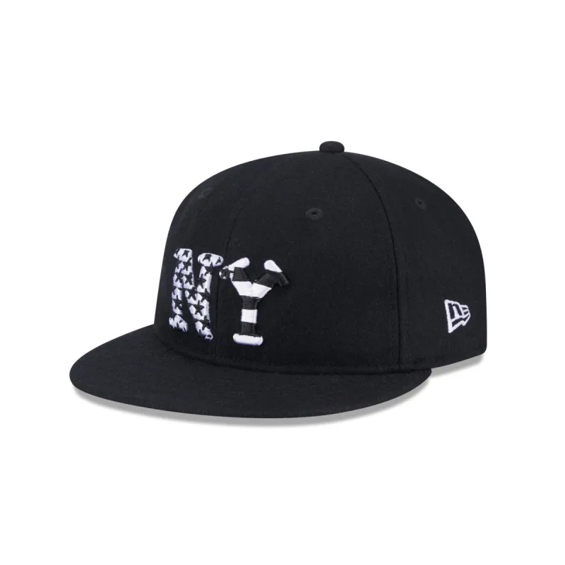 New York Black Yankees Flag Retro Crown 59FIFTY Fitted Hat sold by New Era
