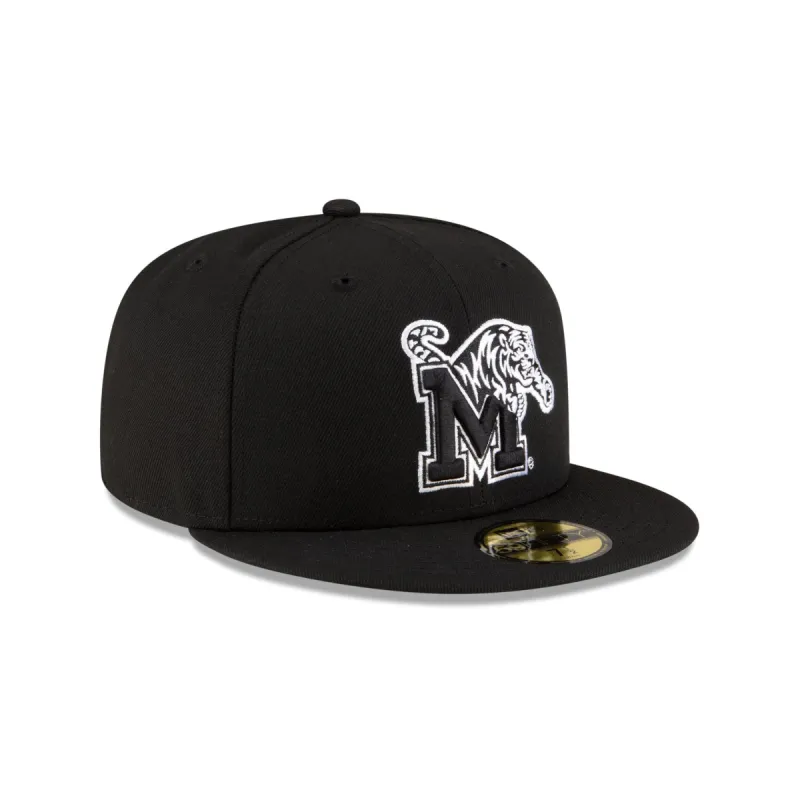 Memphis Tigers Black & White 59FIFTY Fitted Hat sold by New Era