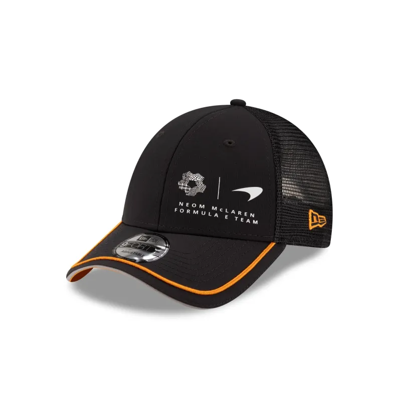 NEOM McLaren Formula E Team Black Repreve 9FORTY Trucker Hat sold by New Era