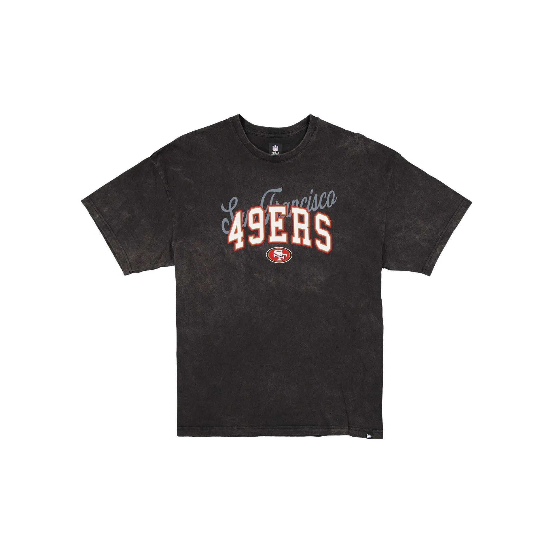 San Francisco 49ers Women's Oversized Washed Black T-Shirt sold by New Era