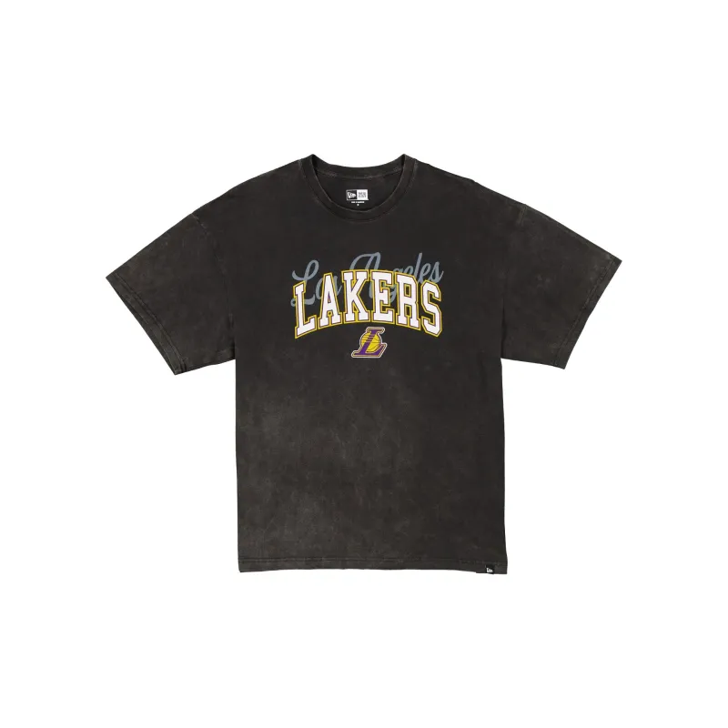 Los Angeles Lakers Women's Oversized Washed Black T-Shirt sold by New Era