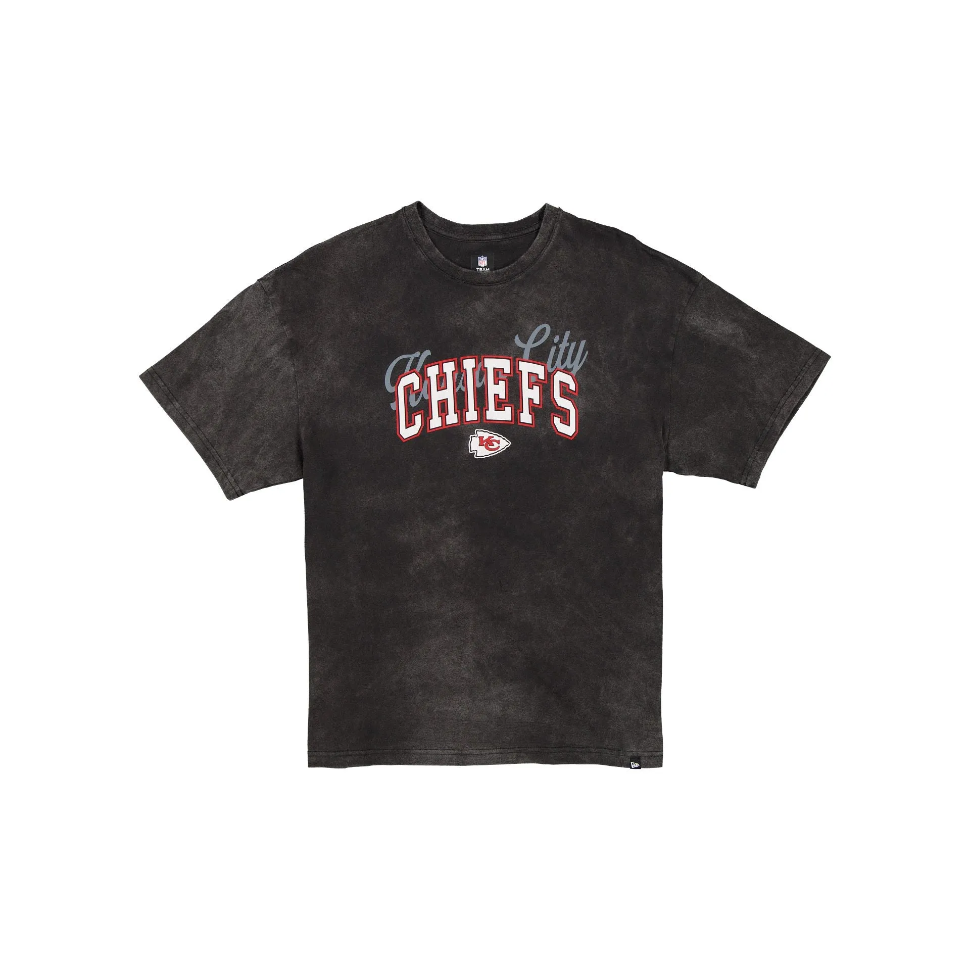 Kansas City Chiefs Women's Oversized Washed Black T-Shirt sold by New Era