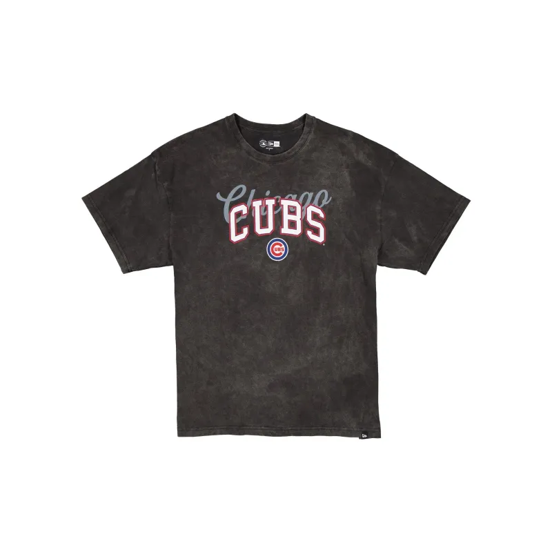 Chicago Cubs Women's Oversized Washed Black T-Shirt sold by New Era
