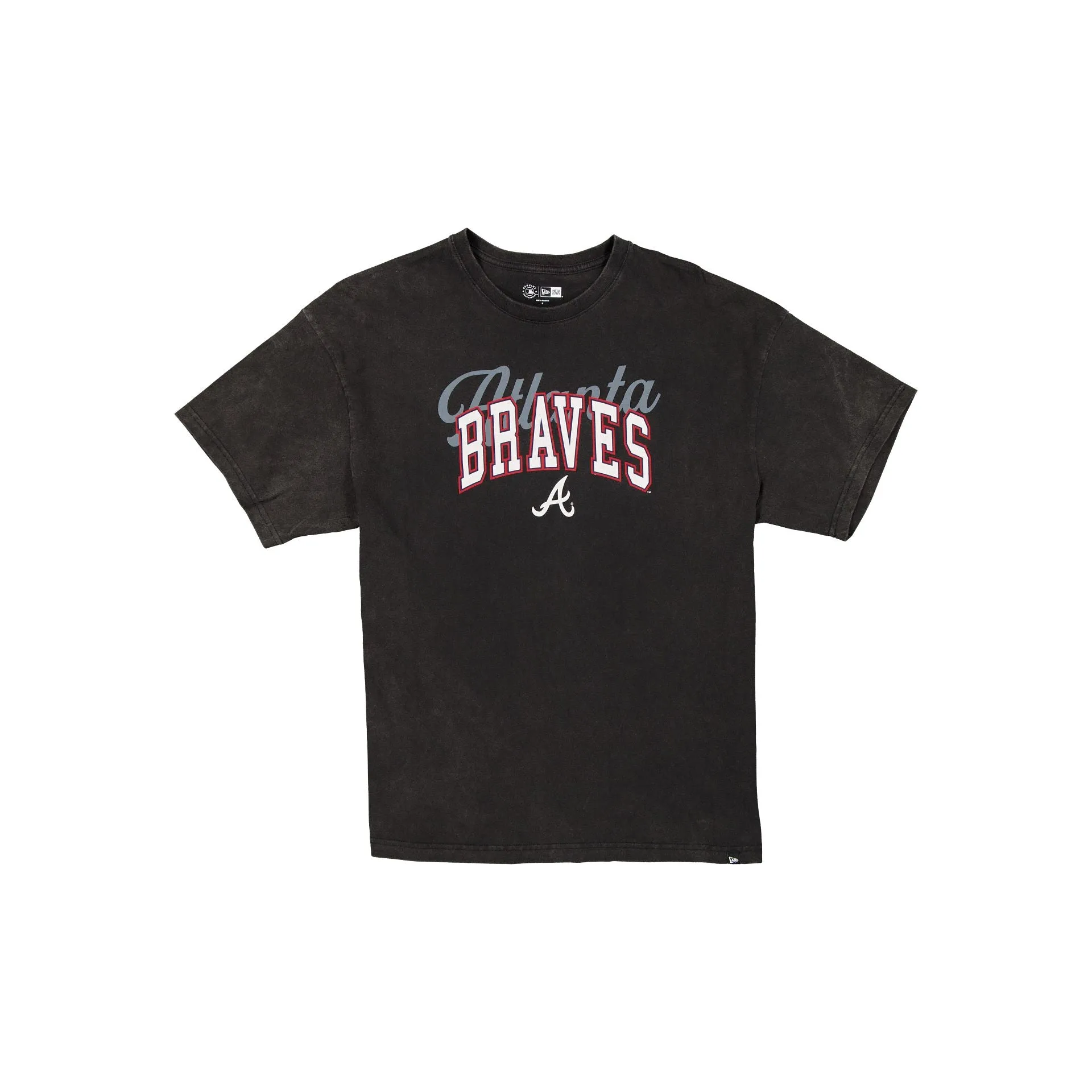 Atlanta Braves Women's Oversized Washed Black T-Shirt sold by New Era