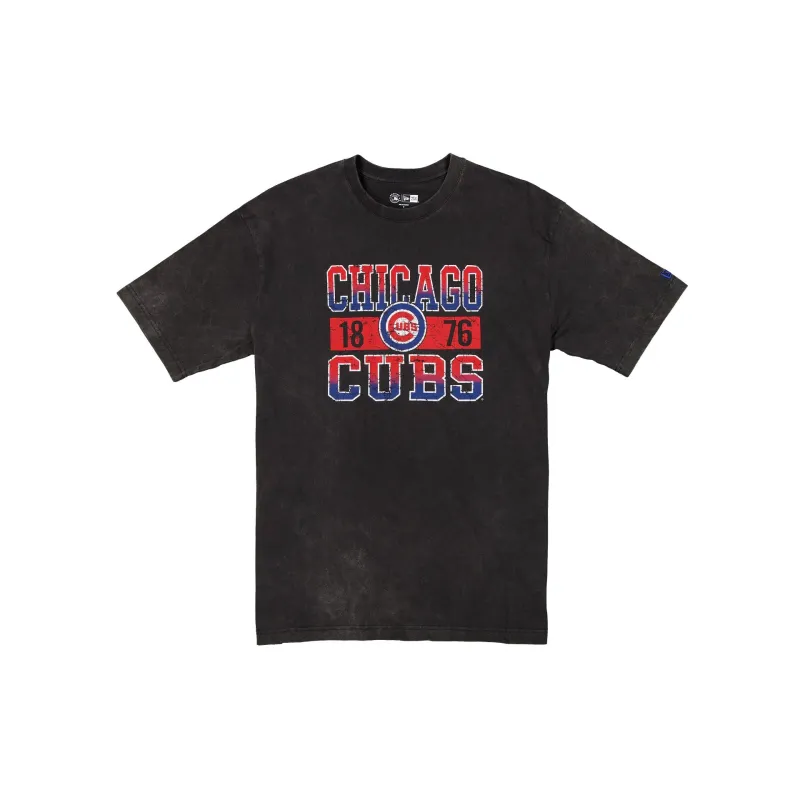 Chicago Cubs Oversized Washed Black T-Shirt sold by New Era