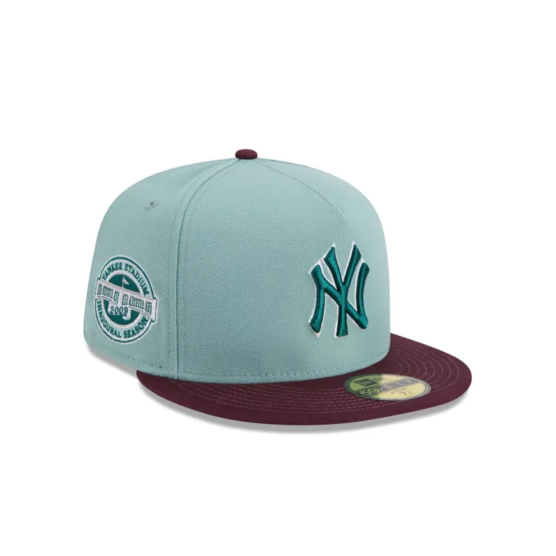 New York Yankees Beach Kiss Blue 59FIFTY A-Frame Fitted Hat sold by New Era