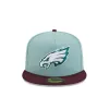 Philadelphia Eagles Beach Kiss Blue 59FIFTY A-Frame Fitted Hat sold by New Era