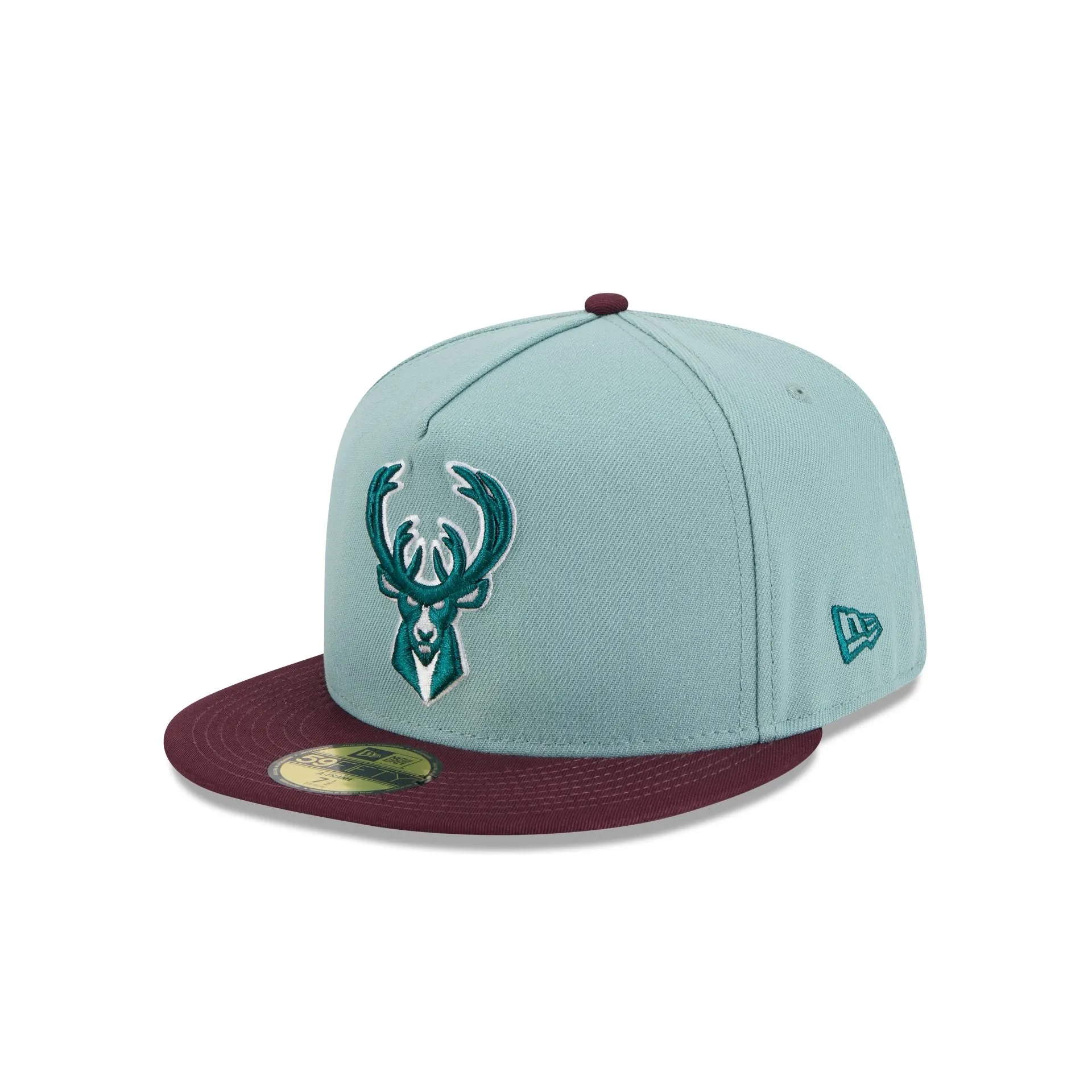 Milwaukee Bucks Beach Kiss Blue 59FIFTY A-Frame Fitted Hat sold by New Era