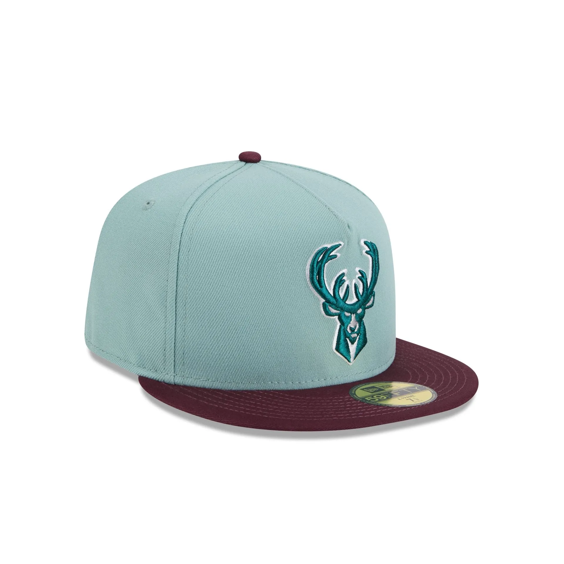 Milwaukee Bucks Beach Kiss Blue 59FIFTY A-Frame Fitted Hat sold by New Era product image thumbnail 3