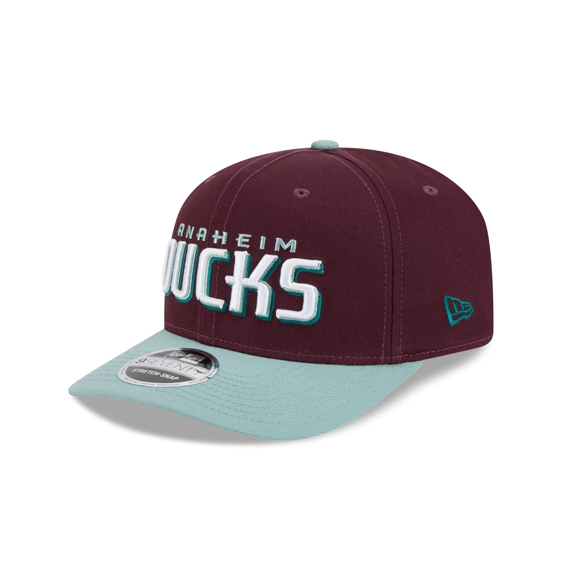 Anaheim Ducks Maroon 9SEVENTY Stretch-Snap Hat sold by New Era