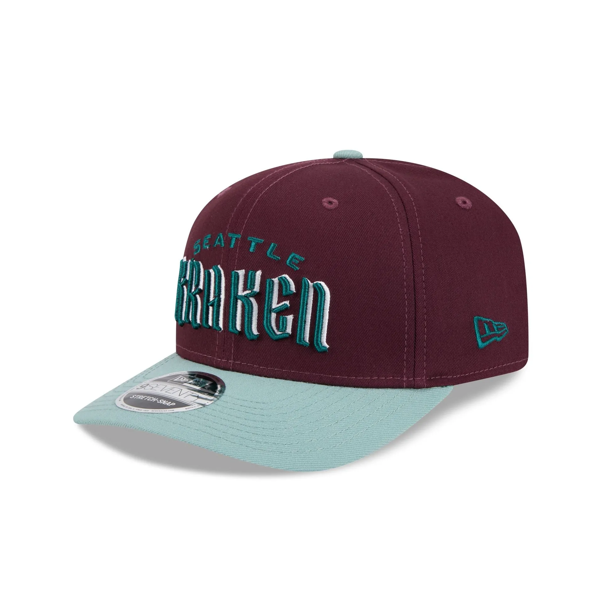 Seattle Kraken Maroon 9SEVENTY Stretch-Snap Hat sold by New Era