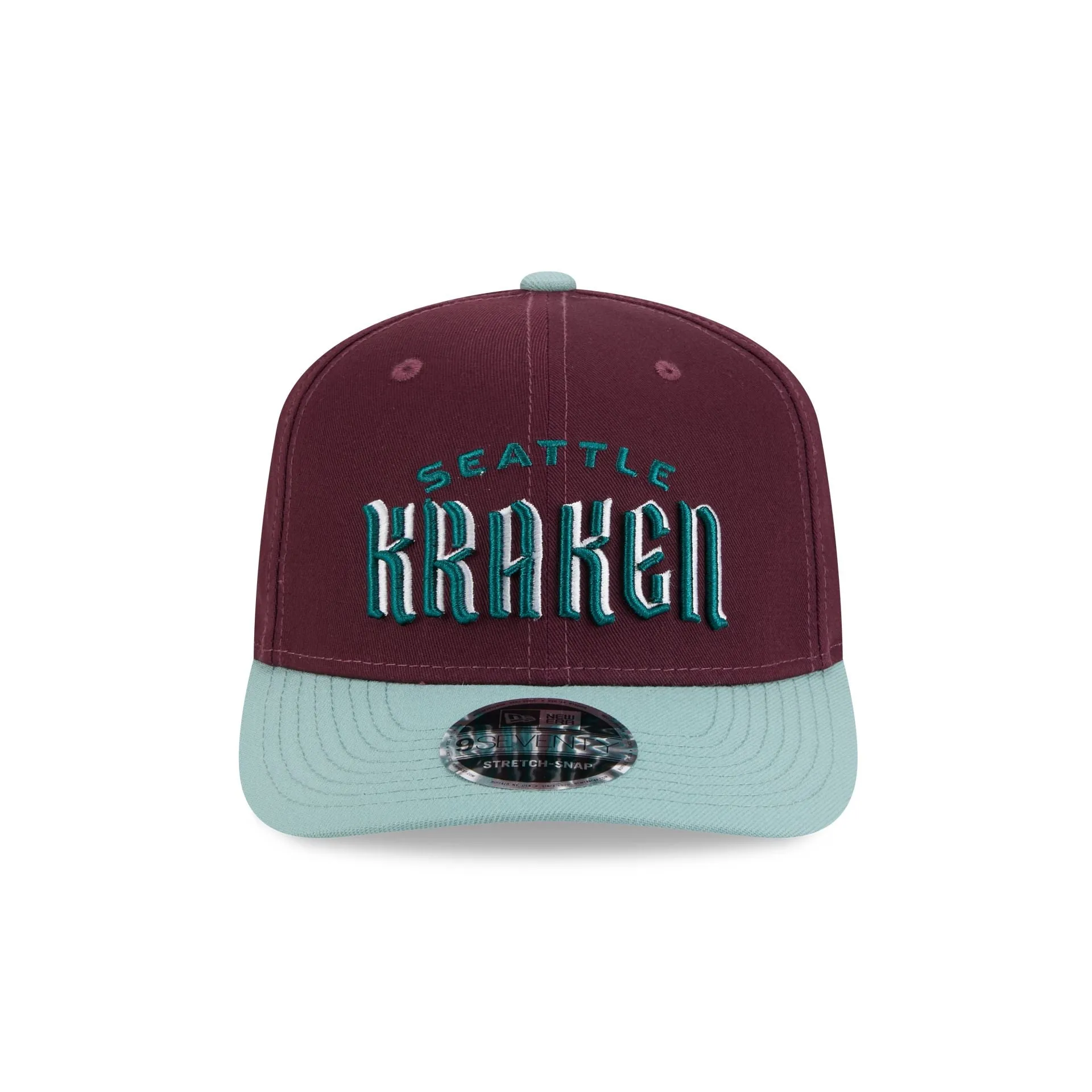 Seattle Kraken Maroon 9SEVENTY Stretch-Snap Hat sold by New Era product image thumbnail 2