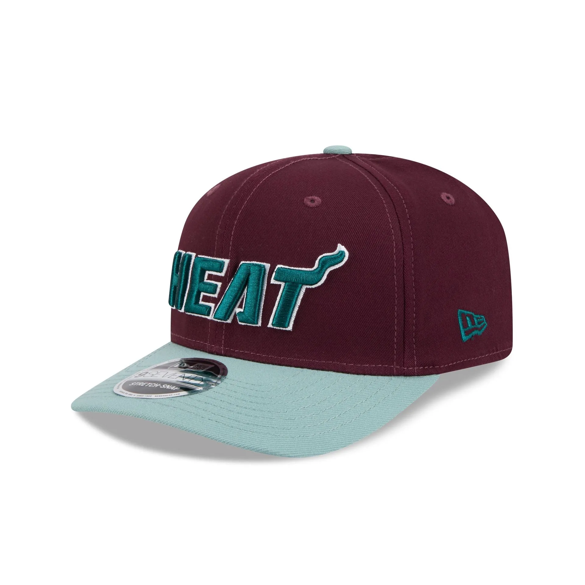 Miami Heat Maroon 9SEVENTY Stretch-Snap Hat sold by New Era