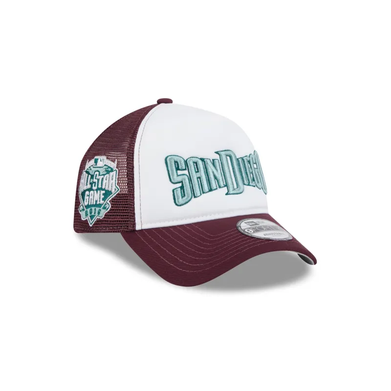 San Diego Padres Optic White 9FORTY A-Frame Snapback Hat sold by New Era