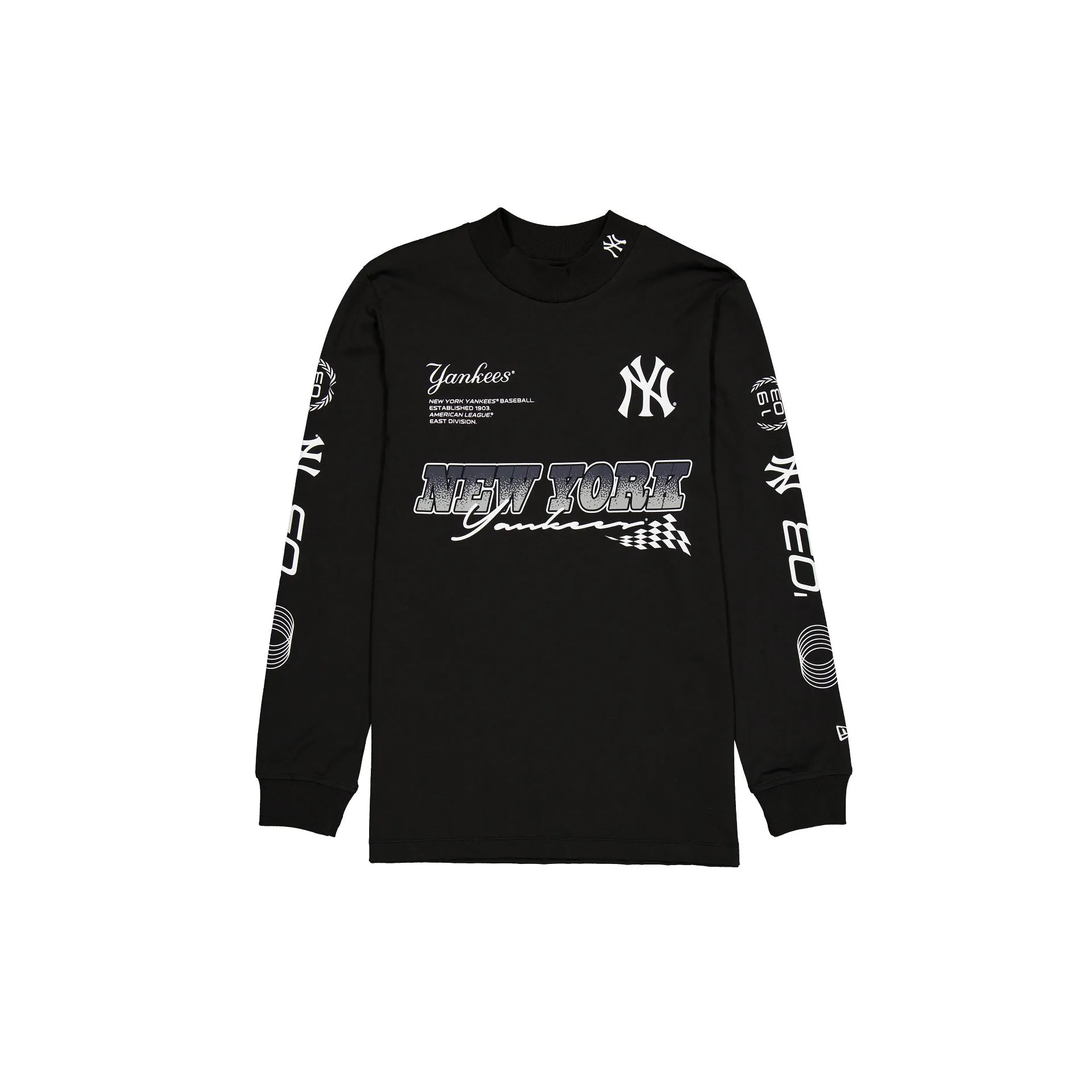 New York Yankees Modern Speed Black Long Sleeve T-Shirt sold by New Era
