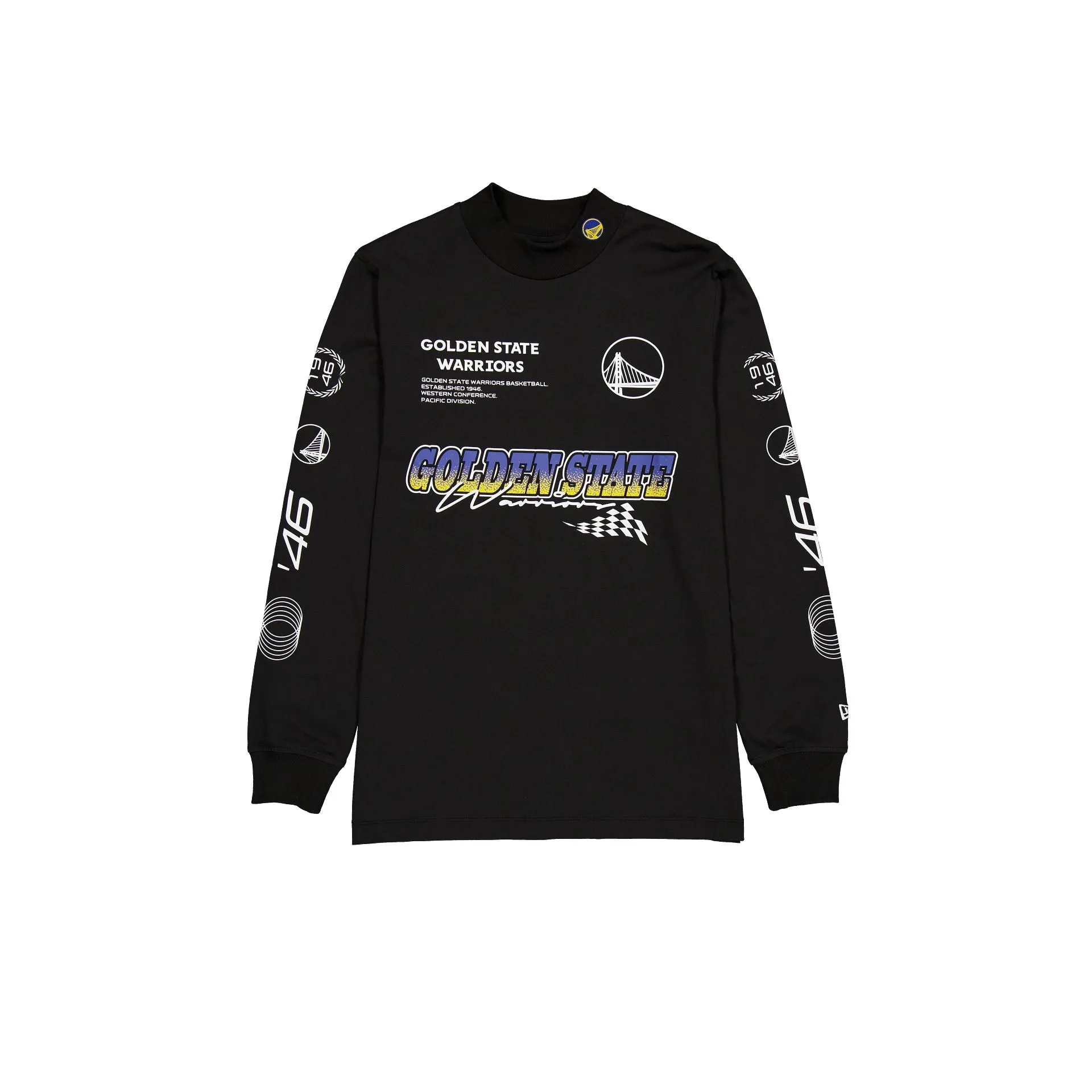 Golden State Warriors Modern Speed Black Long Sleeve T-Shirt sold by New Era