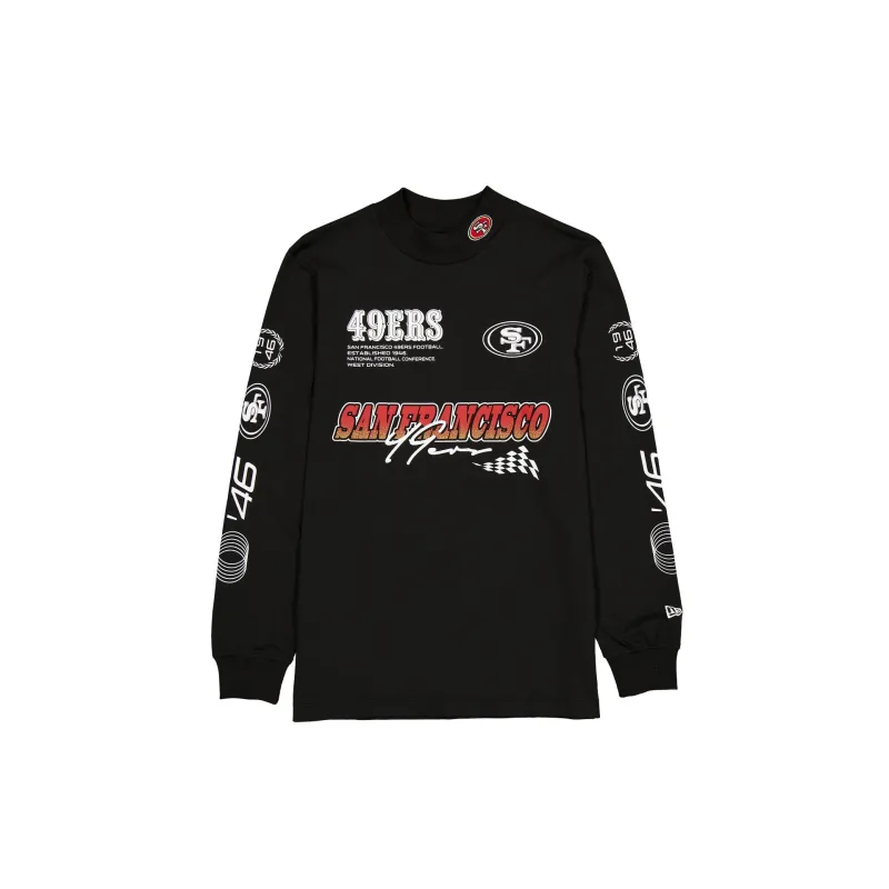 San Francisco 49ers Modern Speed Black Long Sleeve T-Shirt sold by New Era