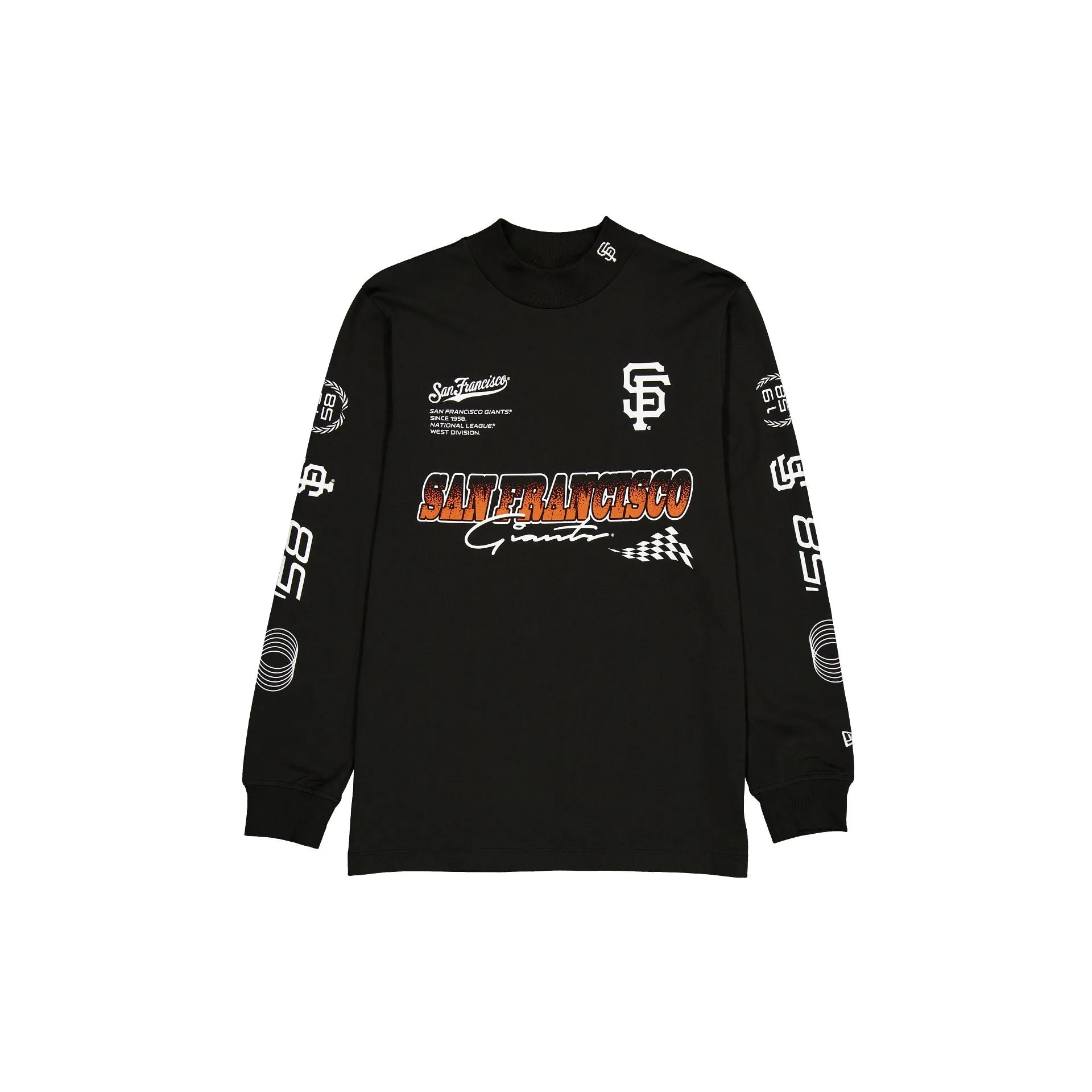 San Francisco Giants Modern Speed Black Long Sleeve T-Shirt sold by New Era