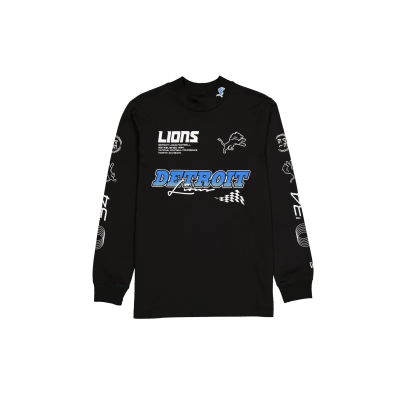 Detroit Lions Modern Speed Black Long Sleeve T-Shirt sold by New Era