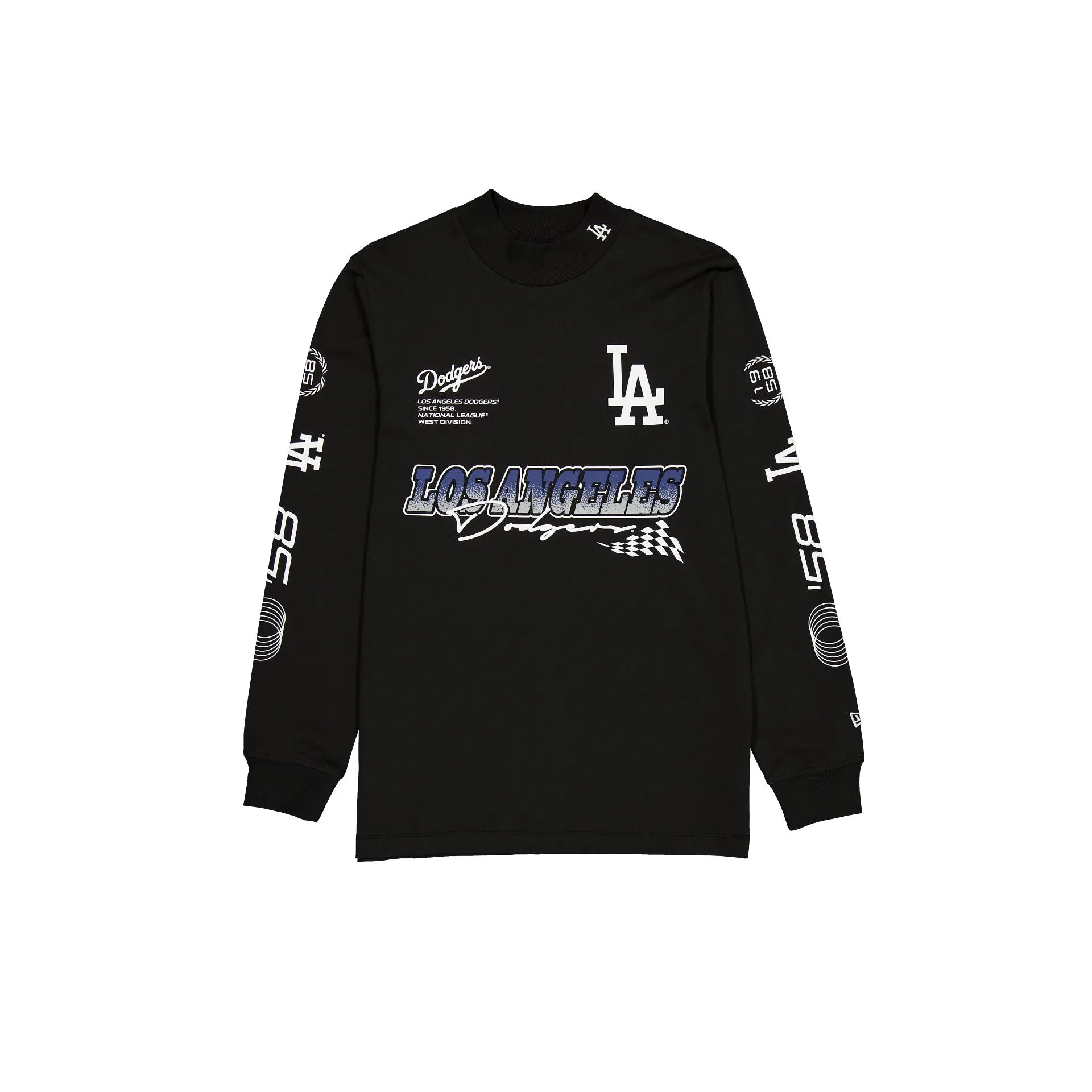 Los Angeles Dodgers Modern Speed Black Long Sleeve T-Shirt sold by New Era