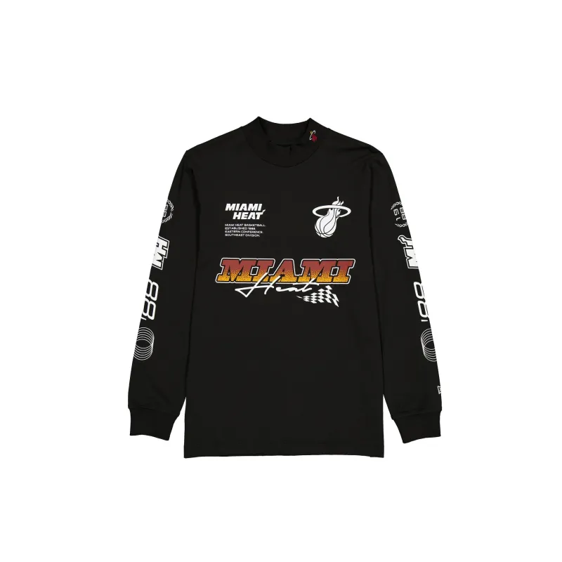 Miami Heat Modern Speed Black Long Sleeve T-Shirt sold by New Era