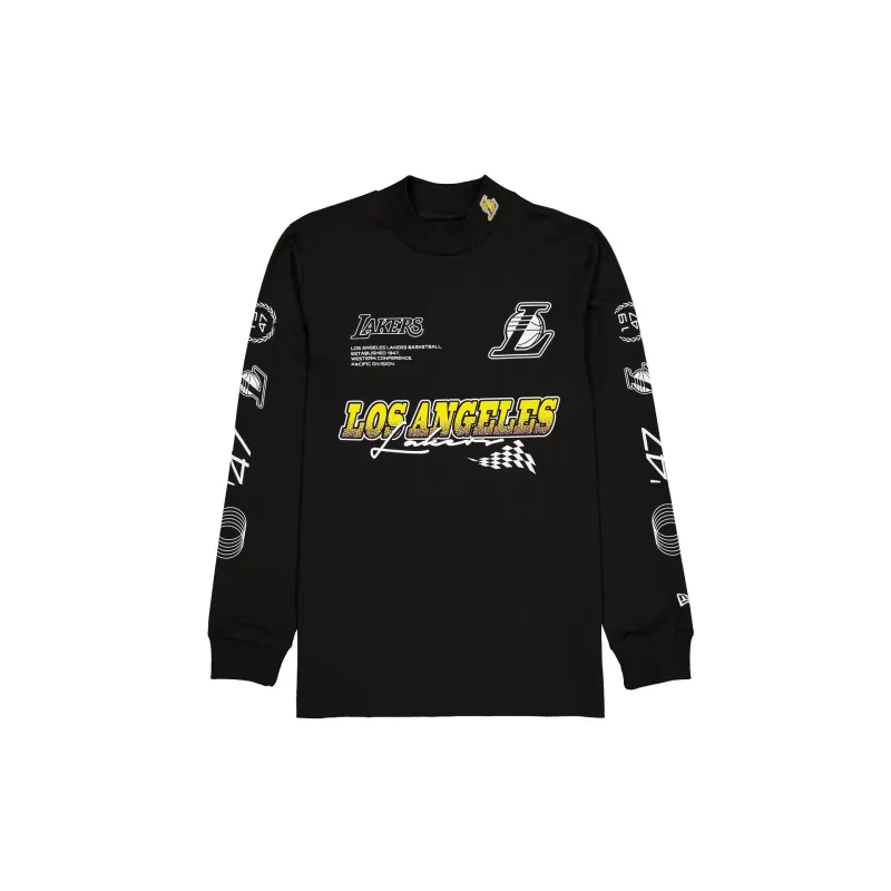 Los Angeles Lakers Modern Speed Black Long Sleeve T-Shirt sold by New Era