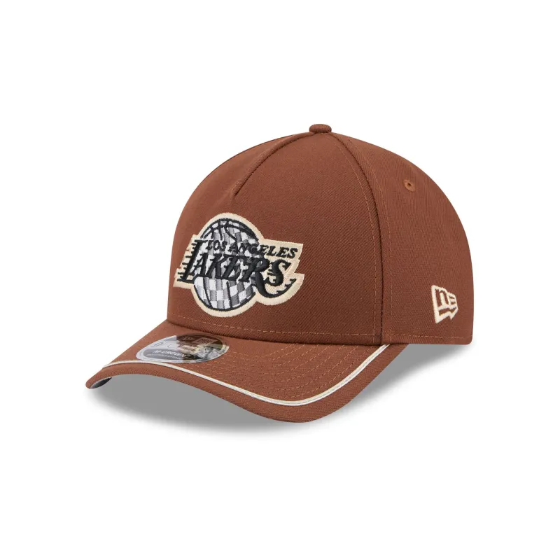 Los Angeles Lakers Motorsport 9FORTY M-Crown A-Frame Snapback Hat sold by New Era