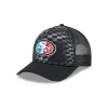 San Francisco 49ers Gradient Raceway 9FORTY M-Crown A-Frame Trucker Hat sold by New Era