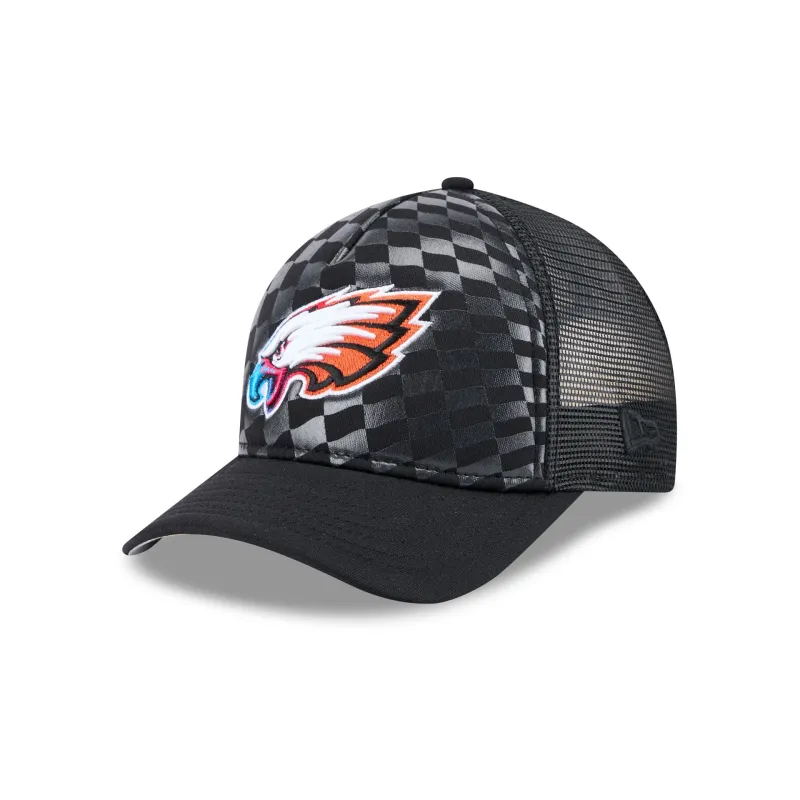 Philadelphia Eagles Gradient Raceway 9FORTY M-Crown A-Frame Trucker Hat sold by New Era