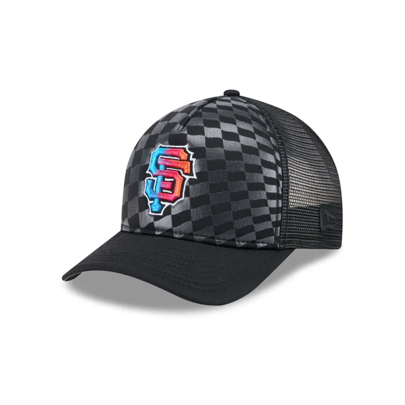 San Francisco Giants Gradient Raceway 9FORTY M-Crown A-Frame Trucker Hat sold by New Era